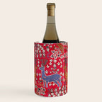 Floral Persian Rug Print With Birds And Animals Wine Chiller Gallery Image 1