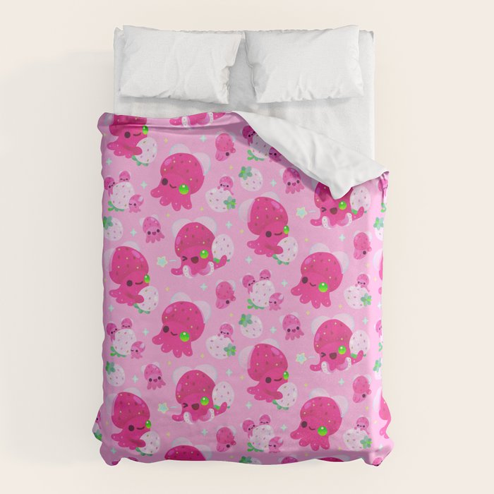 Strawberry squid Duvet Cover Gallery Image 6