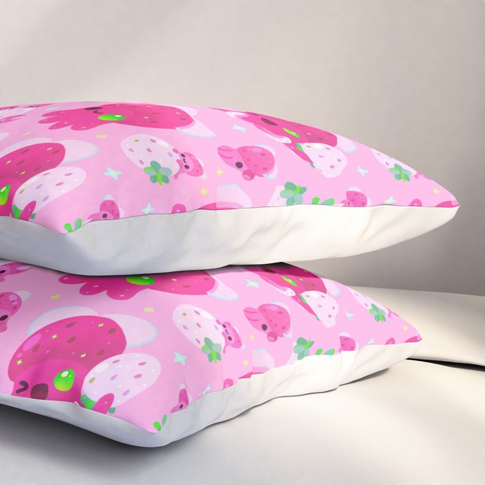 Strawberry squid Pillow Sham Gallery Image 3