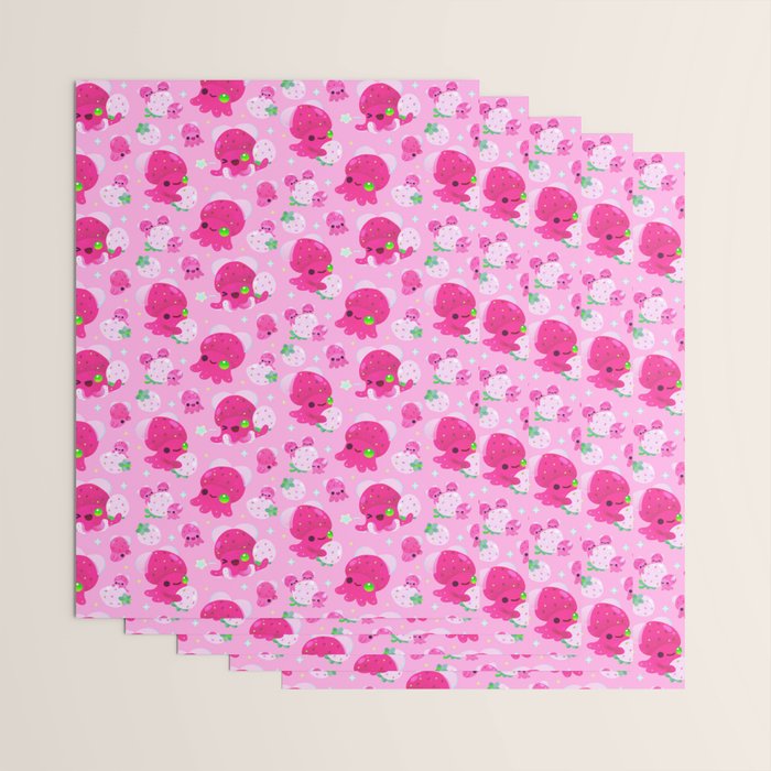 Strawberry squid Wrapping Paper Gallery Image 3