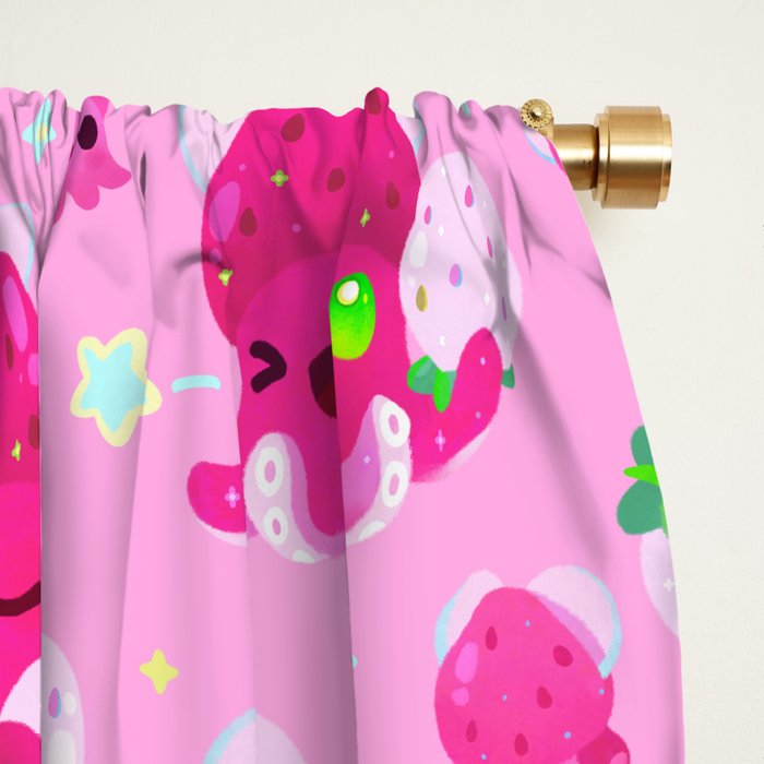 Strawberry squid Window Curtain Gallery Image 2