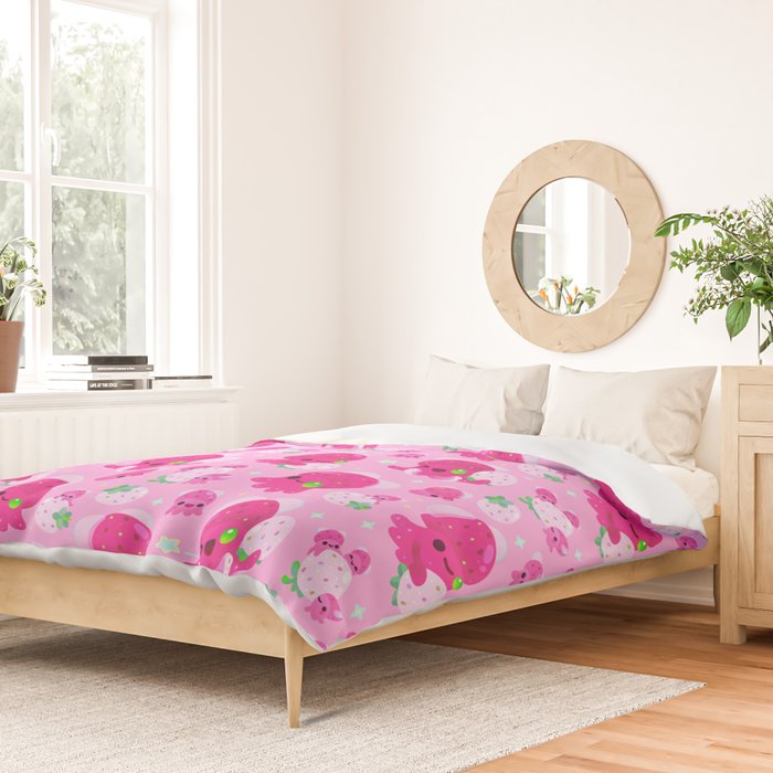 Strawberry squid Duvet Cover Gallery Image 2