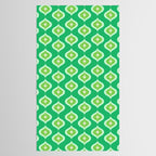 Retro Mid Century Green Ogee Tablecloth Gallery Image 2