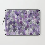Mermaid Purple and Silver Laptop Sleeve Gallery Image 1