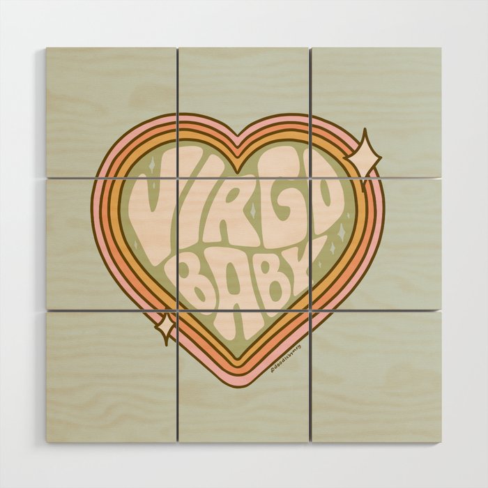 Virgo Baby Wood Wall Art Gallery Image 1