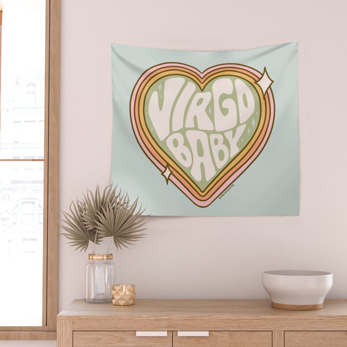 Virgo Baby Wall Tapestry Gallery Image 2