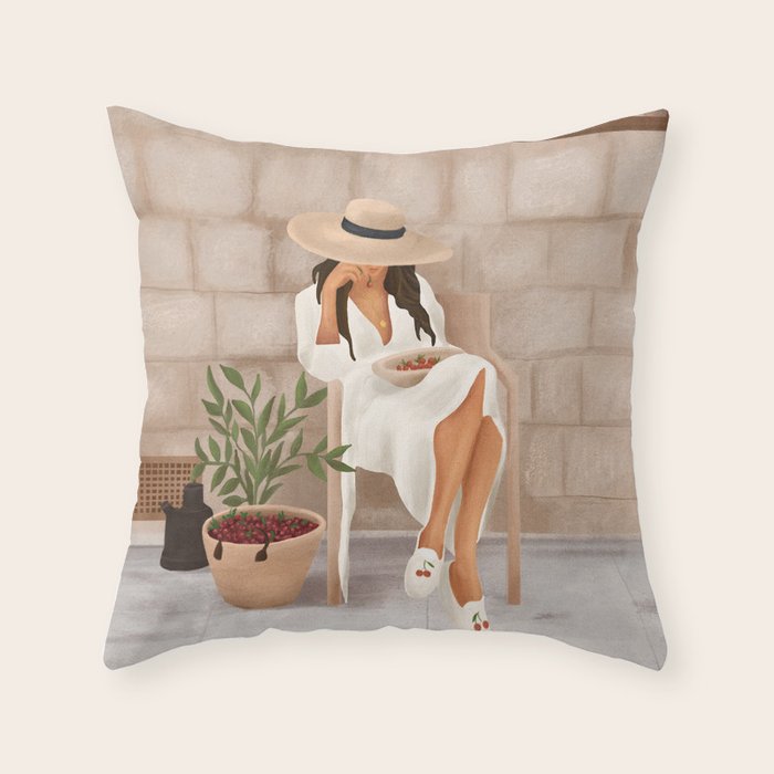 Sunday Morning Throw Pillow Gallery Image 1