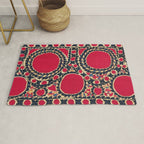 Tashkent Uzbekistan Central Asian Suzani Embroidery Print Rug Gallery Image 1