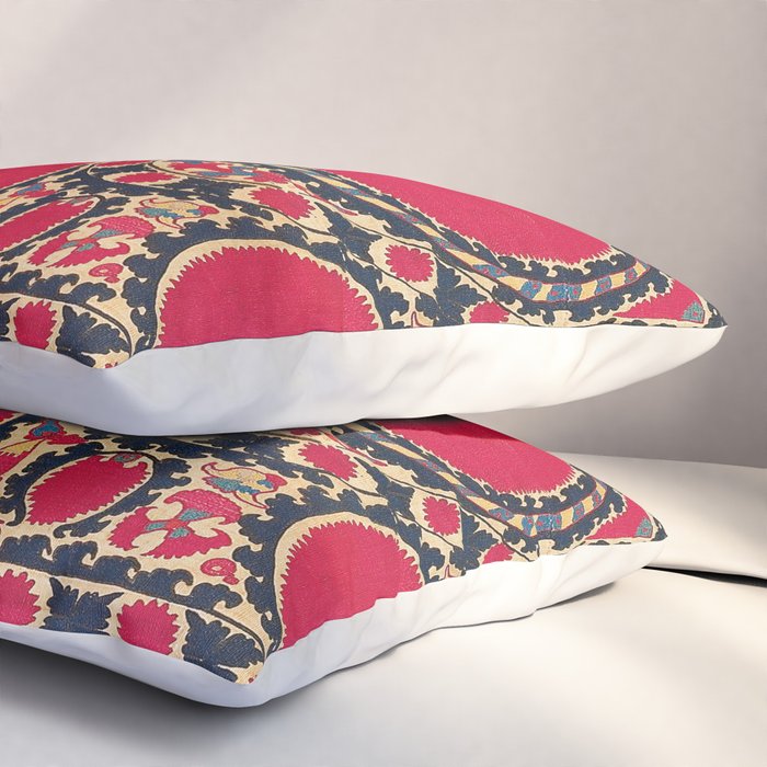 Tashkent Uzbekistan Central Asian Suzani Embroidery Print Pillow Sham Gallery Image 3