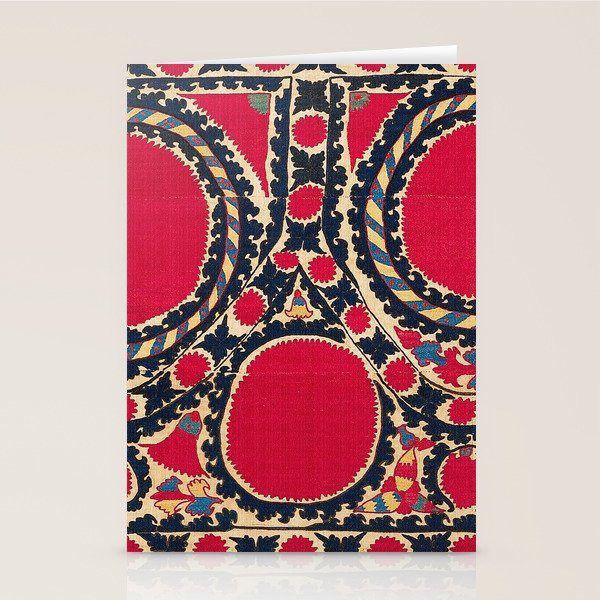 Tashkent Uzbekistan Central Asian Suzani Embroidery Print Stationery Card Gallery Image 1