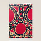 Tashkent Uzbekistan Central Asian Suzani Embroidery Print Stationery Card Gallery Image 2
