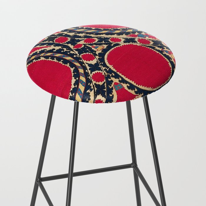 Tashkent Uzbekistan Central Asian Suzani Embroidery Print Stool Gallery Image 2