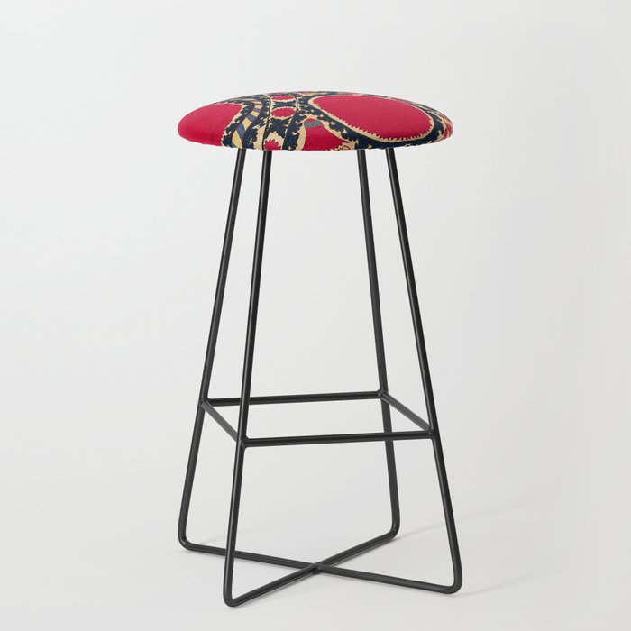 Tashkent Uzbekistan Central Asian Suzani Embroidery Print Stool Gallery Image 1