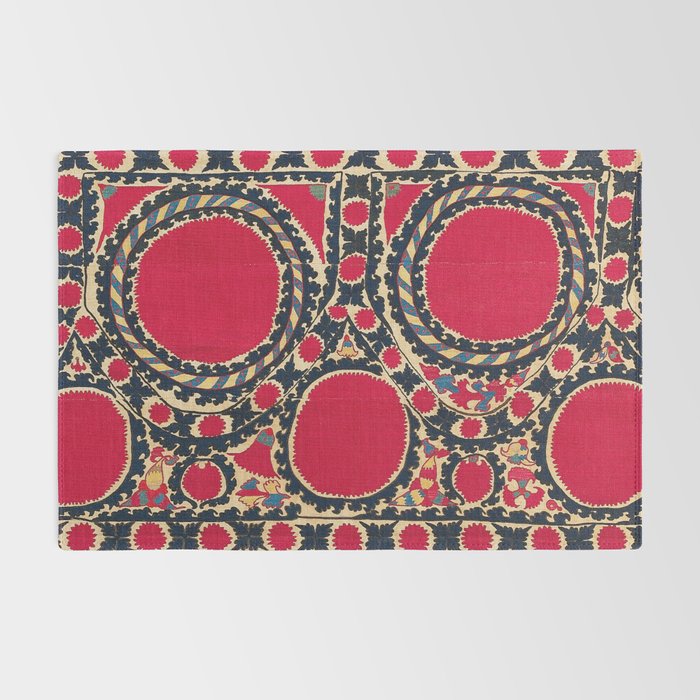 Tashkent Uzbekistan Central Asian Suzani Embroidery Print Rug Gallery Image 2