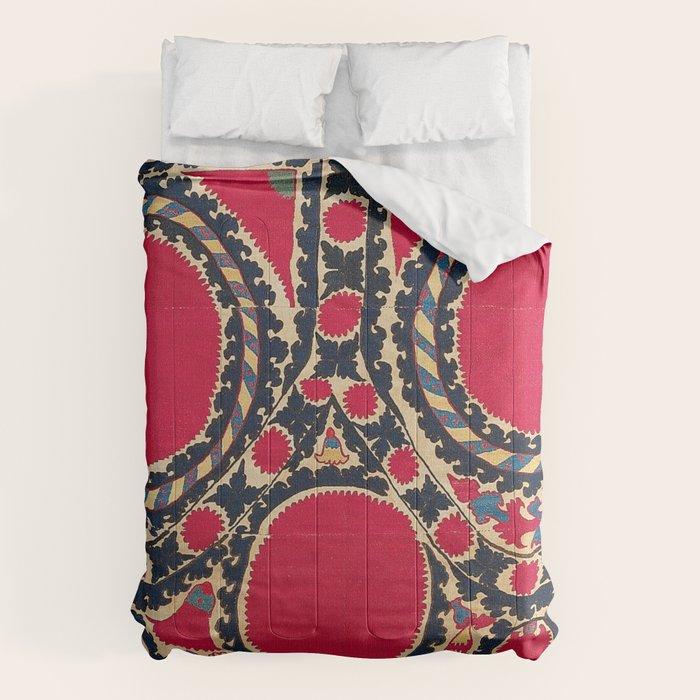 Tashkent Uzbekistan Central Asian Suzani Embroidery Print Comforter Gallery Image 1