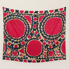 Tashkent Uzbekistan Central Asian Suzani Embroidery Print Wall Tapestry Gallery Image 4
