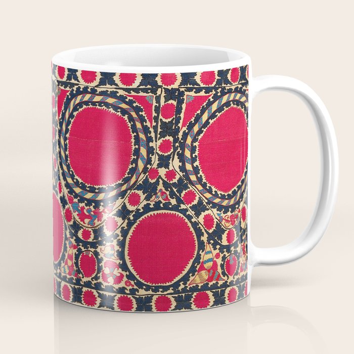 Tashkent Uzbekistan Central Asian Suzani Embroidery Print Coffee Mug Gallery Image 1