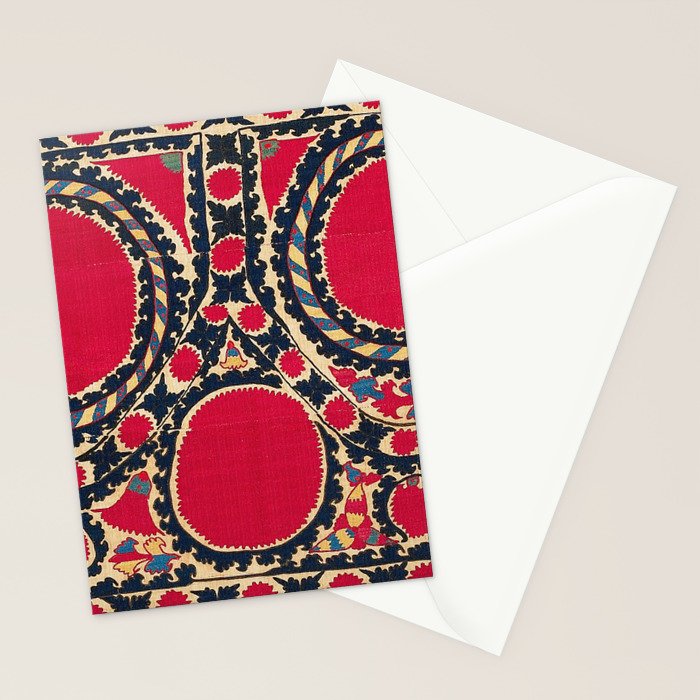 Tashkent Uzbekistan Central Asian Suzani Embroidery Print Stationery Card Gallery Image 2