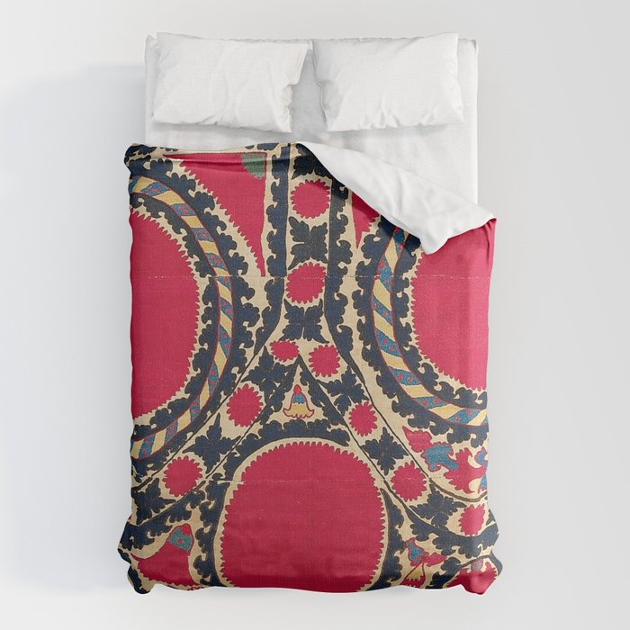 Tashkent Uzbekistan Central Asian Suzani Embroidery Print Duvet Cover Gallery Image 1