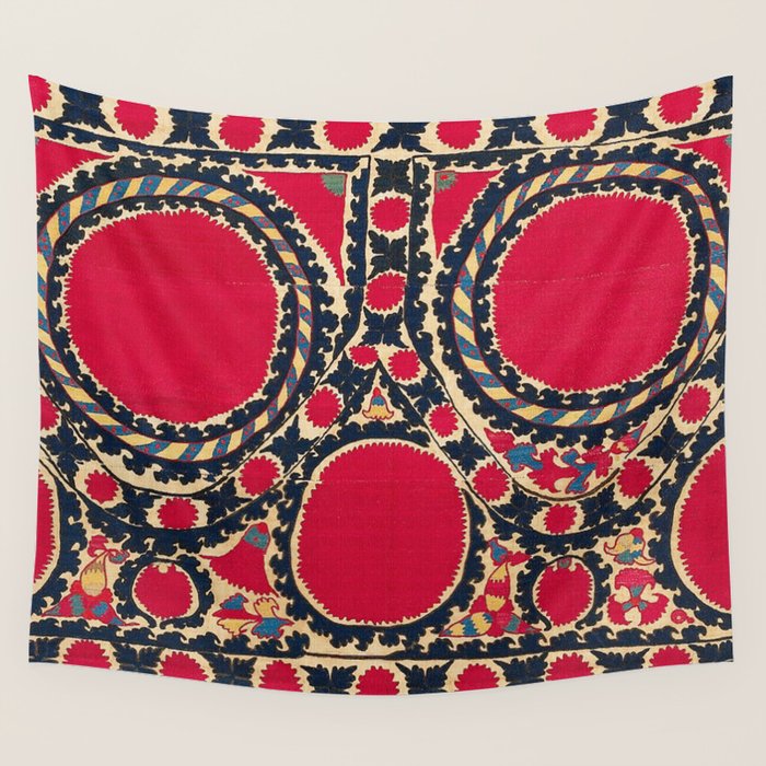 Tashkent Uzbekistan Central Asian Suzani Embroidery Print Wall Tapestry Gallery Image 1