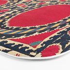 Tashkent Uzbekistan Central Asian Suzani Embroidery Print Bath Mat Gallery Image 3