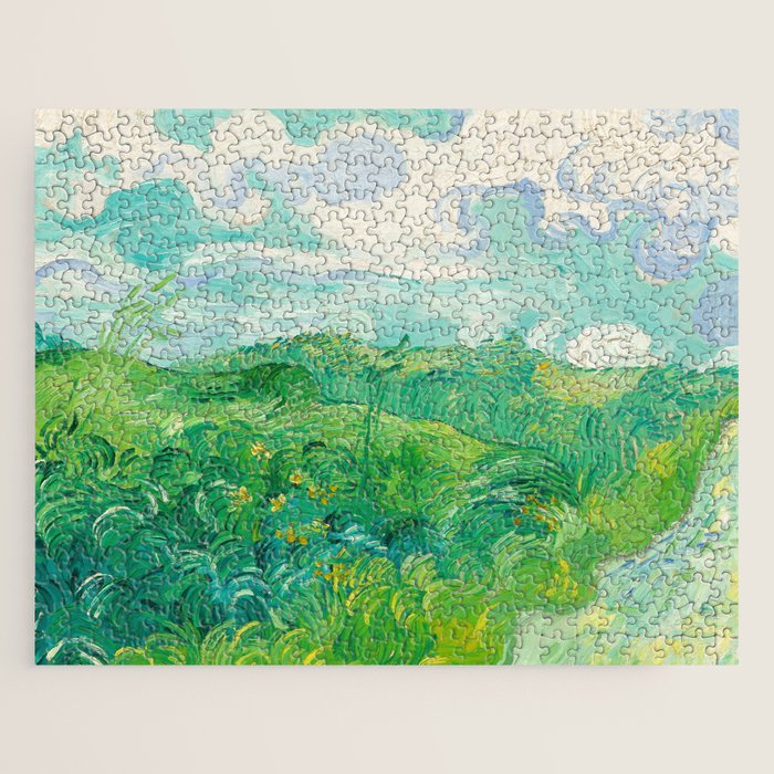 Green Wheat Fields, Auvers, 1890, Vincent van Gogh Jigsaw Puzzle Gallery Image 1