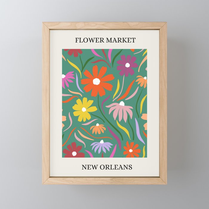 Flower Market, New Orleans Mini Art Print Gallery Image 1