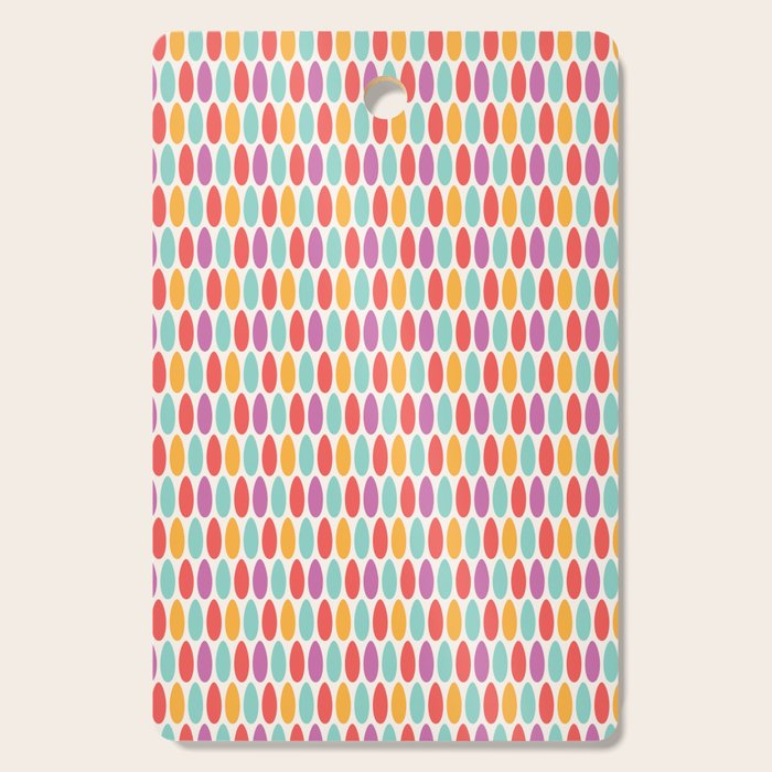 Modern colorful artistic teal pink orange easter eggs pattern Cutting Board Gallery Image 1