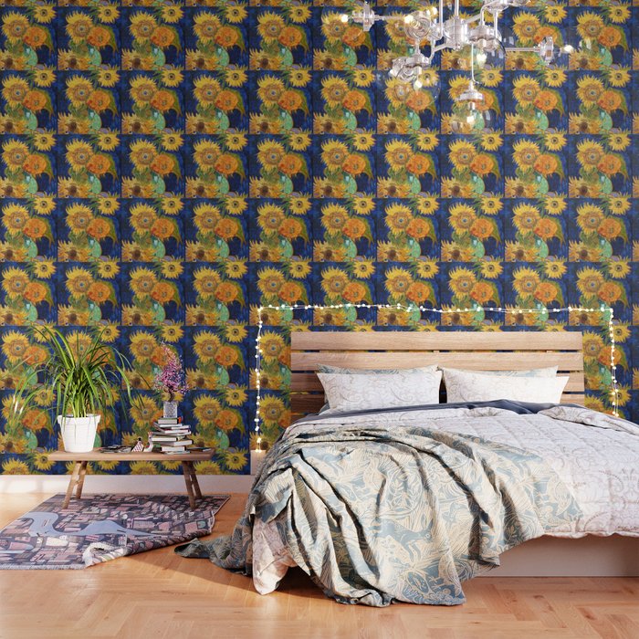 Van Gogh, Five Sunflowers 1888 Artwork Reproduction, Posters, Tshirts, Prints, Bags, Men, Women, Kid Wallpaper Gallery Image 1