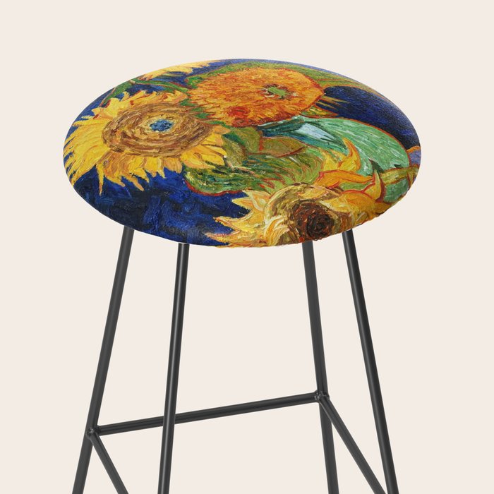 Van Gogh, Five Sunflowers 1888 Artwork Reproduction, Posters, Tshirts, Prints, Bags, Men, Women, Kid Stool Gallery Image 2