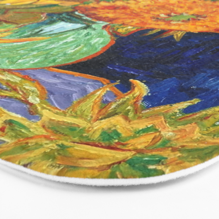 Van Gogh, Five Sunflowers 1888 Artwork Reproduction, Posters, Tshirts, Prints, Bags, Men, Women, Kid Bath Mat Gallery Image 3