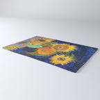 Van Gogh, Five Sunflowers 1888 Artwork Reproduction, Posters, Tshirts, Prints, Bags, Men, Women, Kid Rug Gallery Image 3