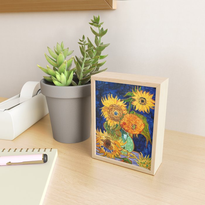 Van Gogh, Five Sunflowers 1888 Artwork Reproduction, Posters, Tshirts, Prints, Bags, Men, Women, Kid Mini Art Print Gallery Image 2
