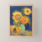 Van Gogh, Five Sunflowers 1888 Artwork Reproduction, Posters, Tshirts, Prints, Bags, Men, Women, Kid Mini Art Print Gallery Image 1