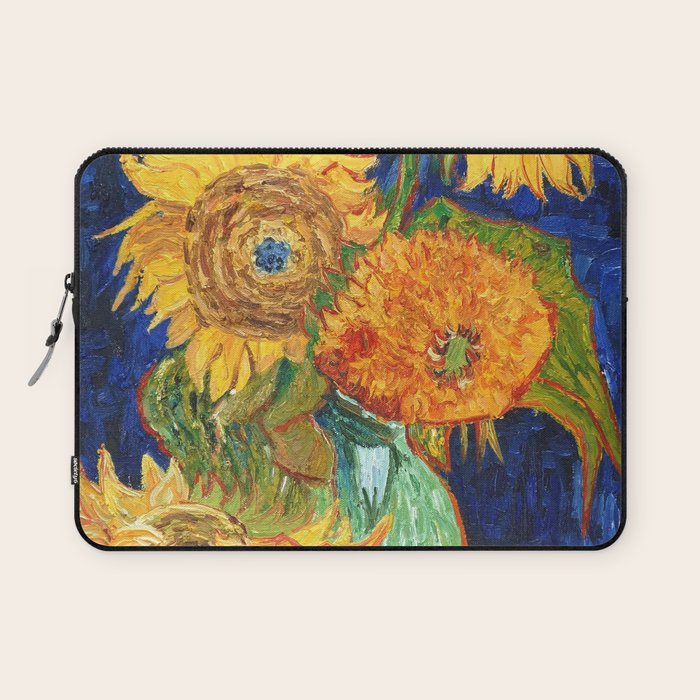 Van Gogh, Five Sunflowers 1888 Artwork Reproduction, Posters, Tshirts, Prints, Bags, Men, Women, Kid Laptop Sleeve Gallery Image 1