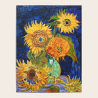 Van Gogh, Five Sunflowers 1888 Artwork Reproduction, Posters, Tshirts, Prints, Bags, Men, Women, Kid Poster Gallery Image 4