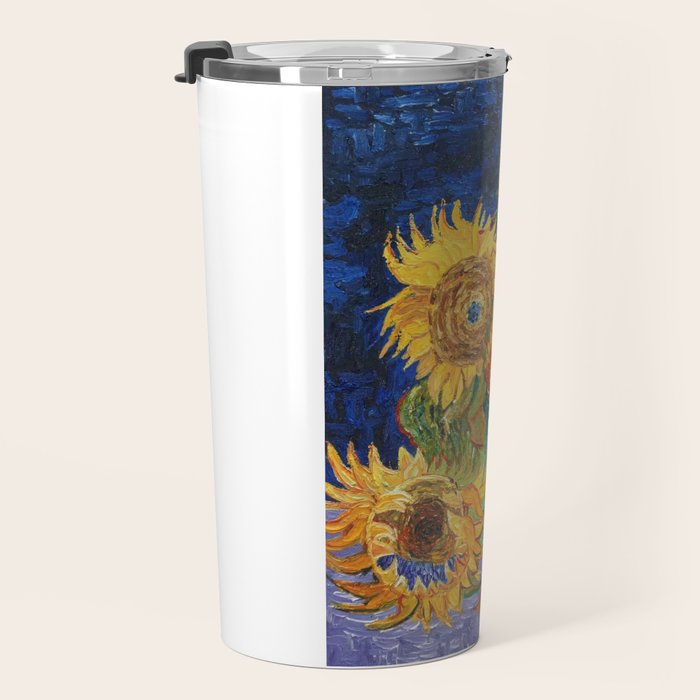 Van Gogh, Five Sunflowers 1888 Artwork Reproduction, Posters, Tshirts, Prints, Bags, Men, Women, Kid Travel Mug Gallery Image 3