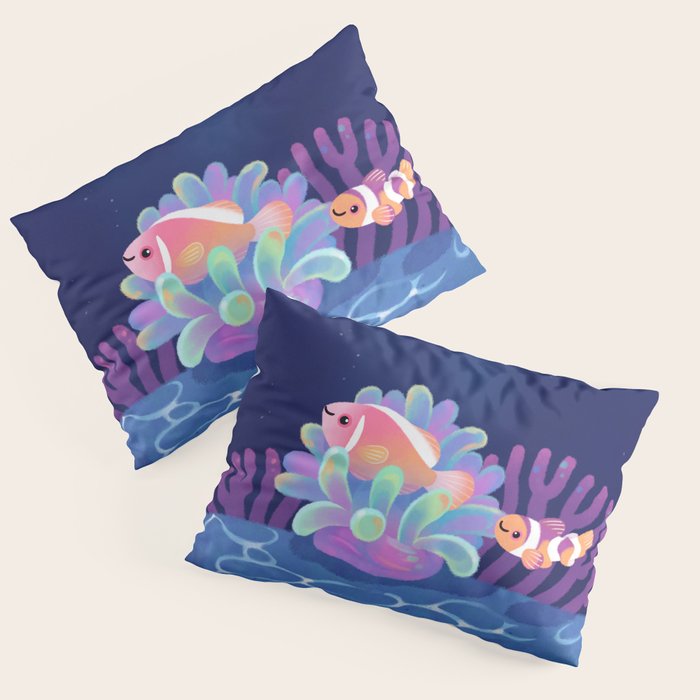 Pink skunk clownfish Pillow Sham Gallery Image 3
