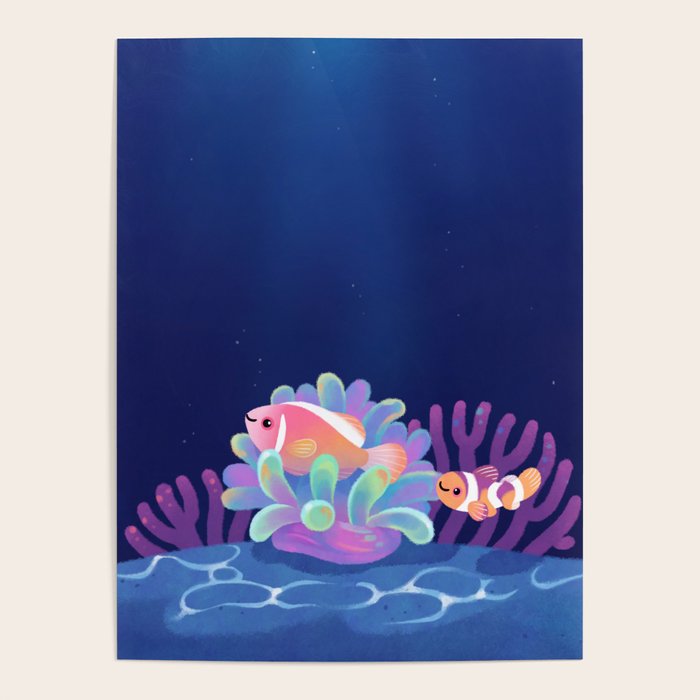 Pink skunk clownfish Poster Gallery Image 1