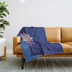 Pink skunk clownfish Throw Blanket Gallery Image 1