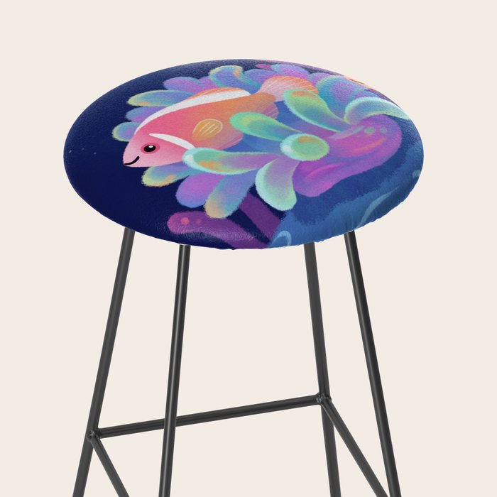 Pink skunk clownfish Stool Gallery Image 2