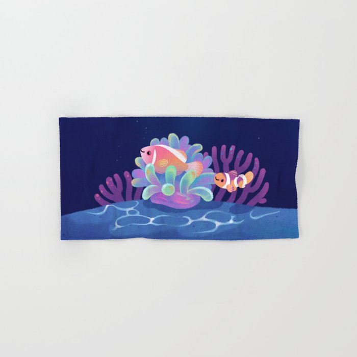 Pink skunk clownfish Bath Towel Gallery Image 1