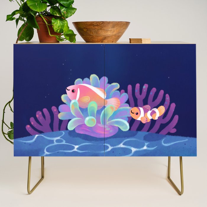 Pink skunk clownfish Credenza Gallery Image 1