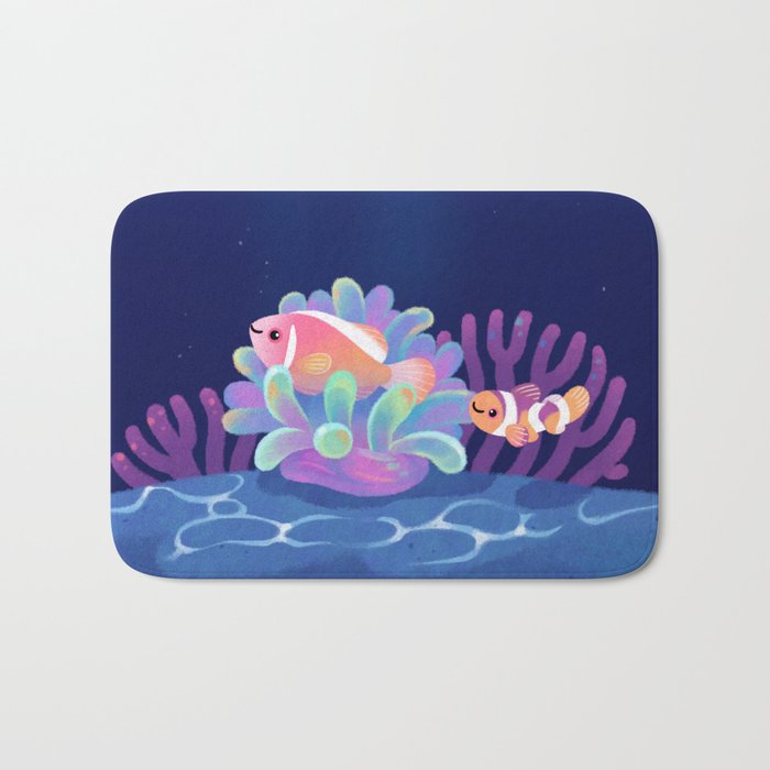 Pink skunk clownfish Bath Mat Gallery Image 1