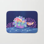 Pink skunk clownfish Bath Mat Gallery Image 1