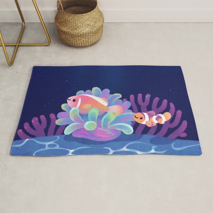 Pink skunk clownfish Rug Gallery Image 1