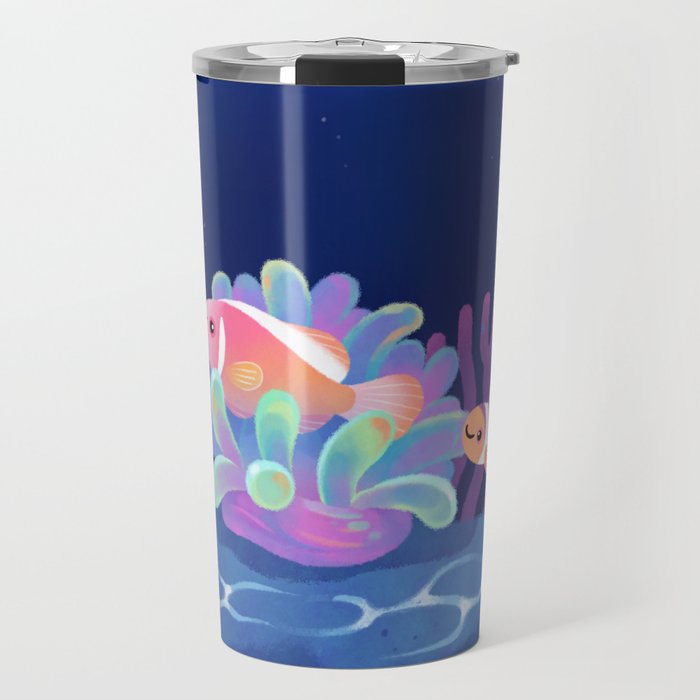 Pink skunk clownfish Travel Mug Gallery Image 1