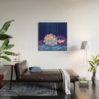 Pink skunk clownfish Wood Wall Art Gallery Image 2