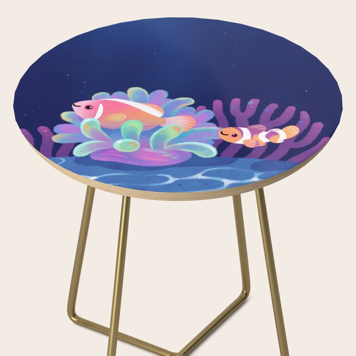 Pink skunk clownfish Side Table Gallery Image 2