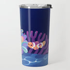 Pink skunk clownfish Travel Mug Gallery Image 2